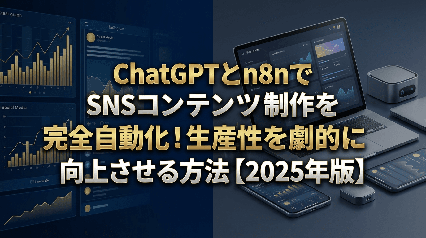ChatGPTとn8nでSNSコンテンツ制作を完全自動化!生産性を劇的に向上させる方法【2025年版】