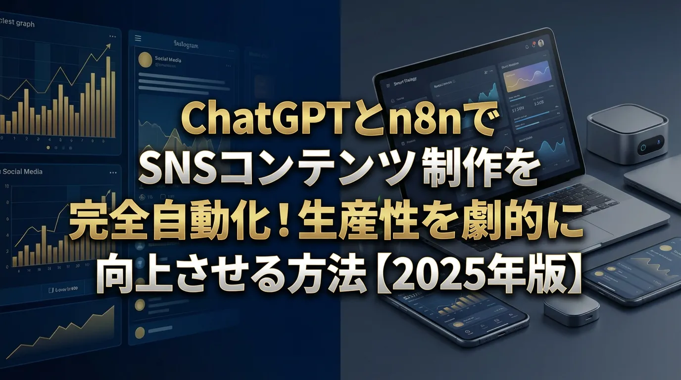 ChatGPTとn8nでSNSコンテンツ制作を完全自動化!生産性を大きく向上させる方法【2025年版】