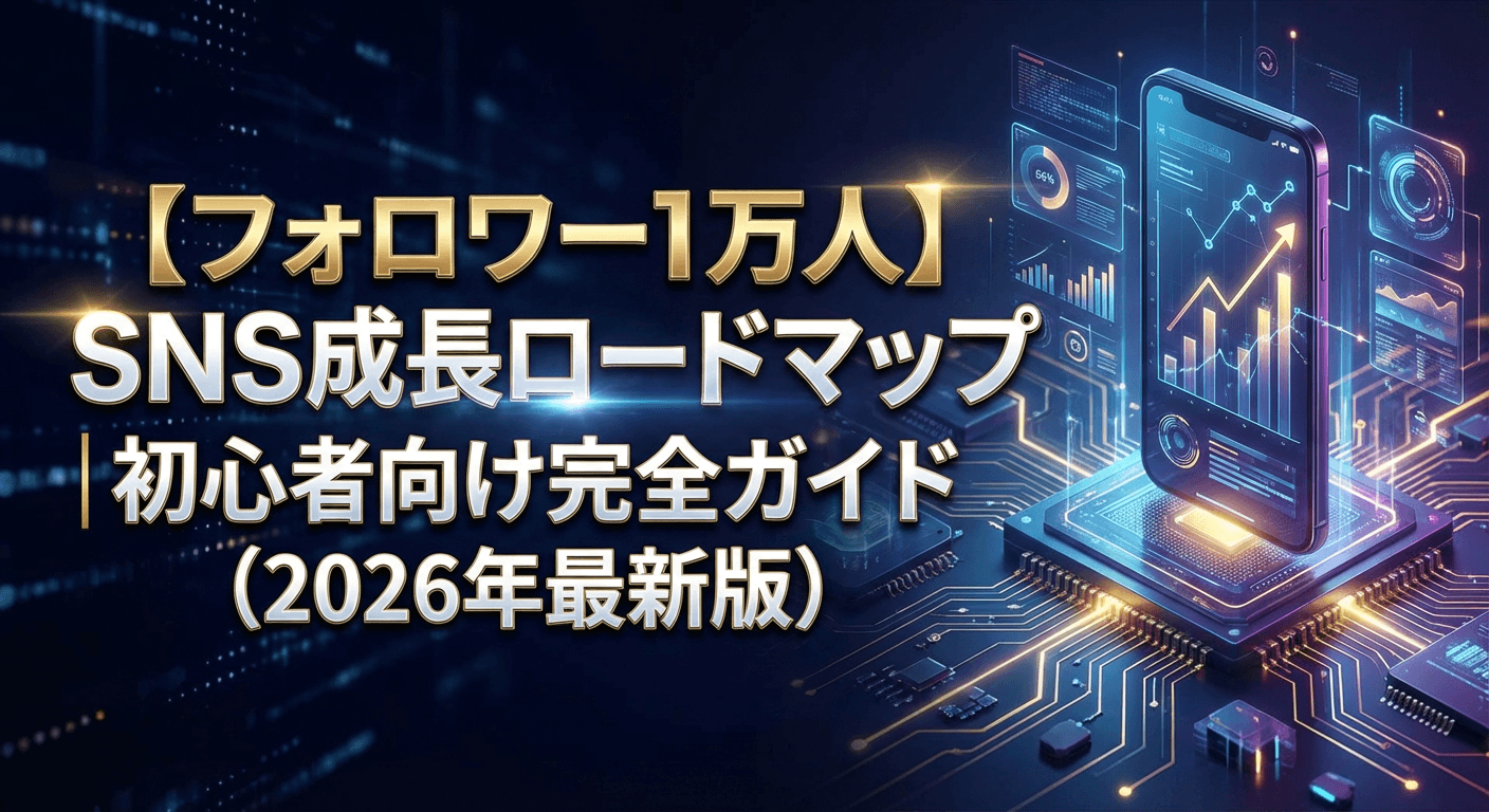 【フォロワー1万人】SNS成長ロードマップ|初心者向け完全ガイド(2026年最新版)