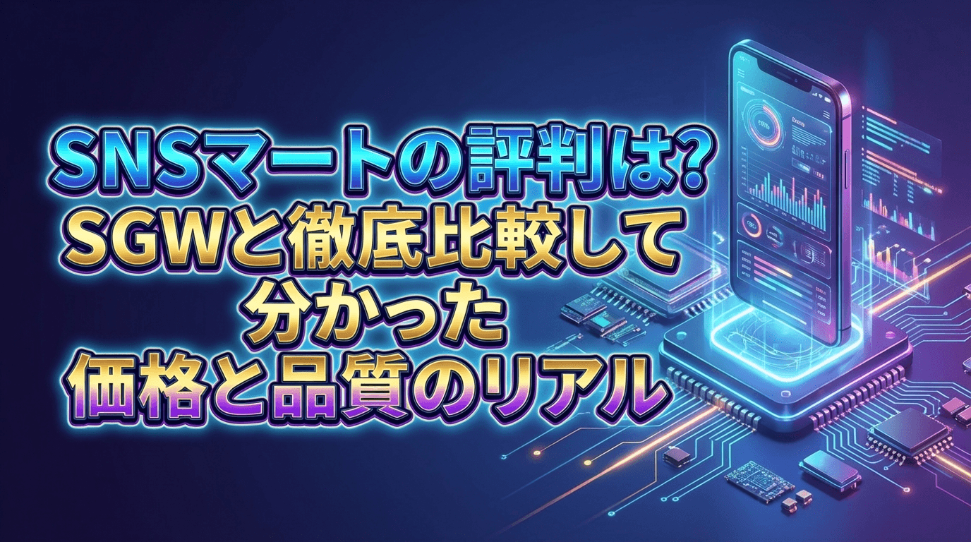 SNSマートの評判は本当?フォロワー購入の安全性・価格をSGWと比較