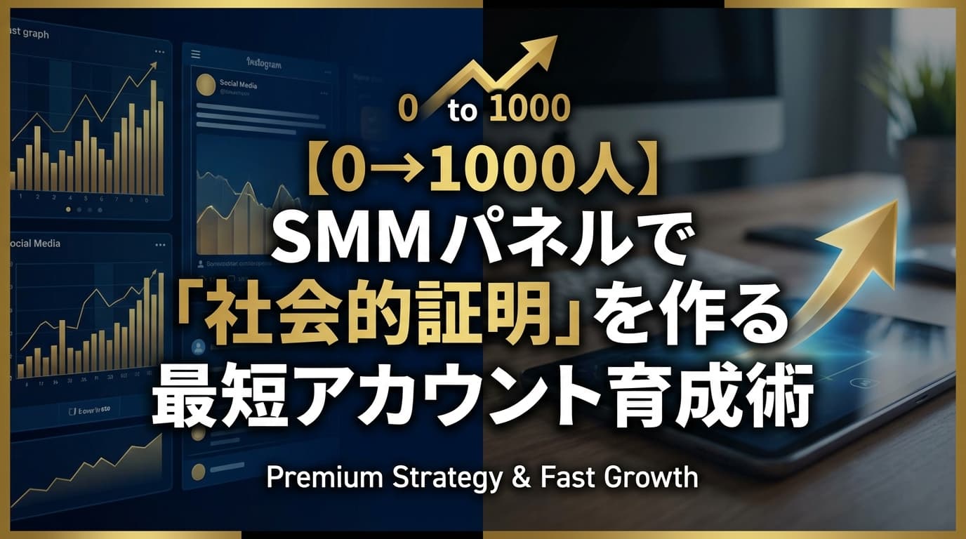 【0→1000人】SMMパネルで「社会的証明」を作る|最短アカウント育成術